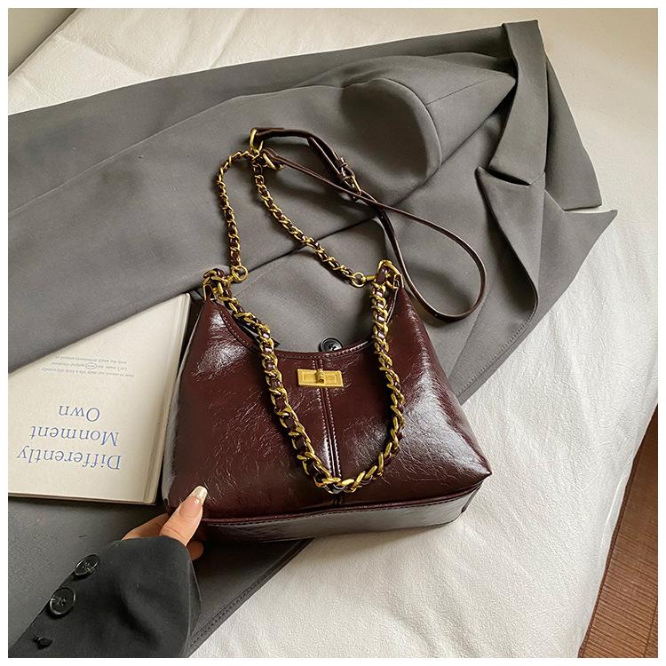 Modische und einfache Tasche, Retro-Umhängetasche, Ketten-Achseltasche