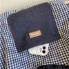 Korean Style Double Sided Plaid Denim Vest Bag Cloth Bohemian Messenger Bag  Women