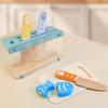 Children's Wooden Simulation Kitchen Supplies Cutter Cutting Board Fruit And Vegetable Cutting Play Home Wooden Kitchenware Suit Toys