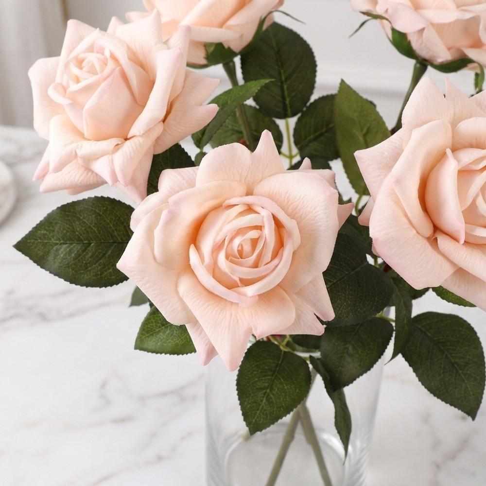 Real Touch Artificial Rose Flower Realistic Fake Flower Simulation Big Rose  Valentine's Day