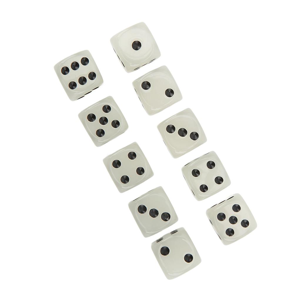 20 STÜCKE Würfelwürfel Leuchtend Große Größe Kunststoff mit Schwarzen Punkten 6-seitige Würfel für Bar-Tischspiel
