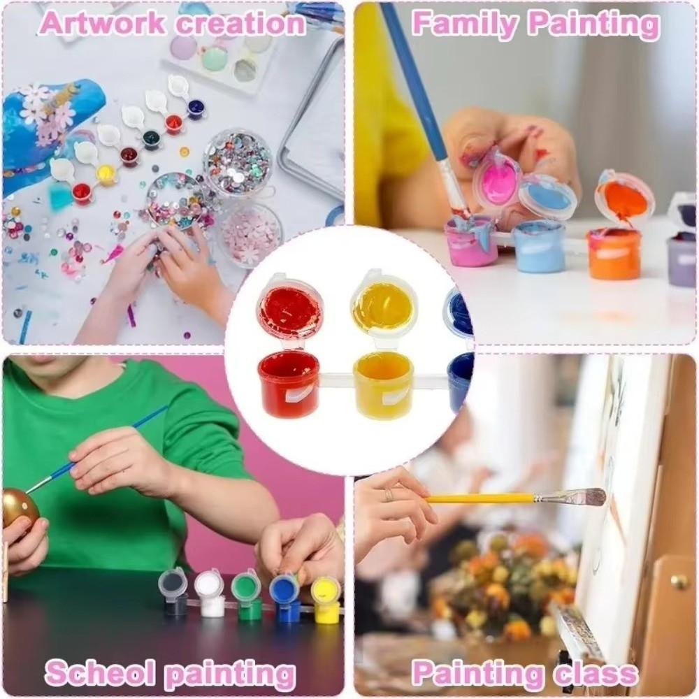 5Strips 2/3/5ml 2ml/3ml/5ml Empty Joint Pigment Box With Lids Paint Pot  Drawing Supplies