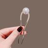 Imitation Pearl Hairpins Korean U-Shaped Metal Shell Hair Clip Pins Women Girls Hair Sticks Bun Maker Hair Styling Accessories