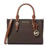 Charlotte Gold Hardware Coated Canvas and Polyester Handbag Small Women's Brown
