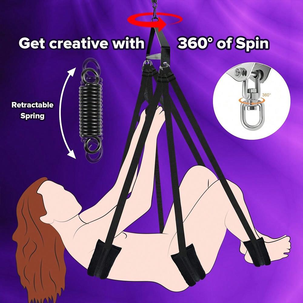 360 Degree Sex Swing Ceiling Adult Sex Furniture Adjustable  Erotic Love Hanging 1600LB Sex Toys for Couples Slave Room