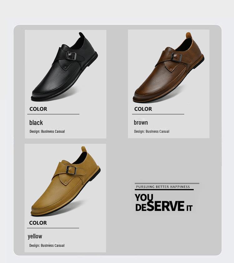 Herren Vielseitige Echtleder Freizeitschuhe, Größen 45-47, mit Weichsohlen für täglichen Komfort.