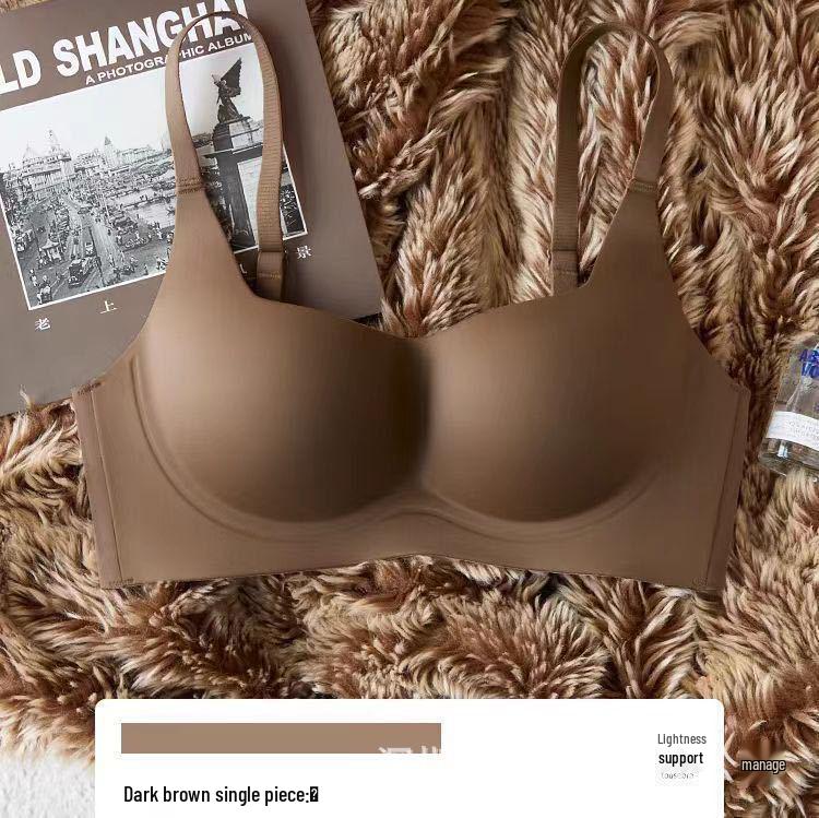 

Бесшовный женский жилет-бра - Удобный, с поддержкой груди, боковой поддержкой для рынков Юго-Восточной Азии. 32 кофейный