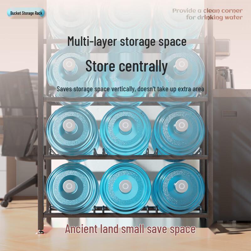 Miling 4patrový stojan na skladování 12 lahví s vodou