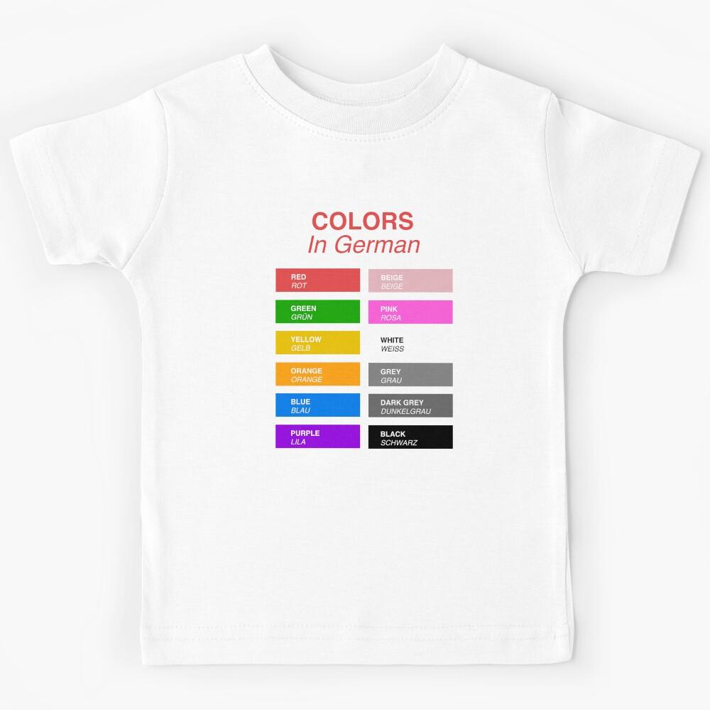German Colors - Colors in German Kids T-Shirt 110