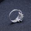 Gb 3 .47ct Natural Green Prasiolite Amethyst Ring 925 Sterling Sliver Wedding Engagement Rings For Women Fine Jewelry