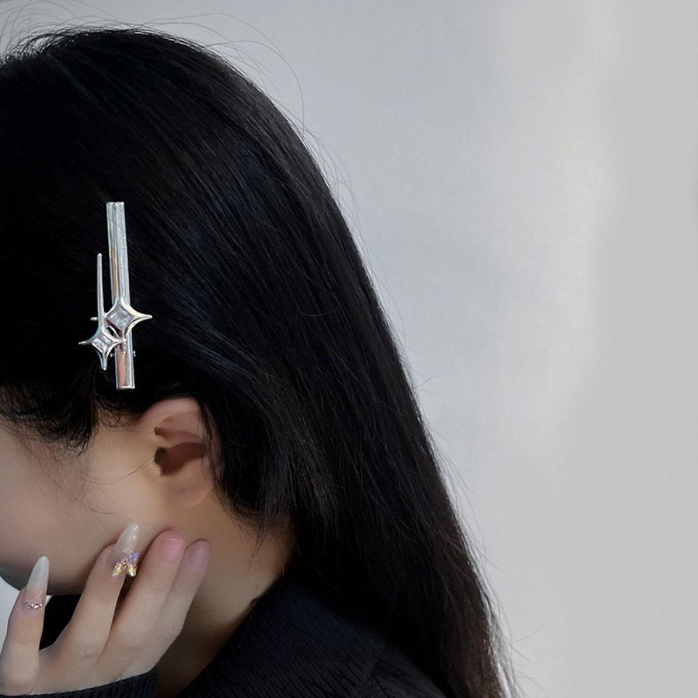 Silver Hairpins Metal Hair Clips Temperament Hair Clips for Women  Spicy Girl
