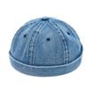 Washed denim light board melon hat men's and women's street personality fashion brimless landlord hat hip hop trend yuppie hat