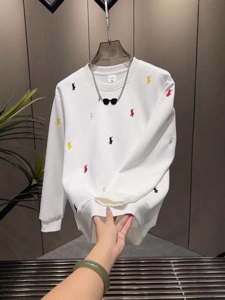 Herren Slim Fit Herbst Stickerei Kriegspferd Lässiges Kurzarm-T-Shirt - Trendiges Halbarm-Design