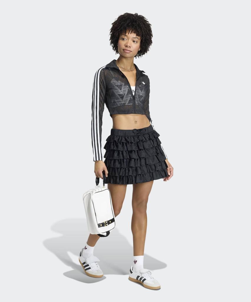 ADIDAS Lace Ruffle Mini Skirt - Black / Kd0348