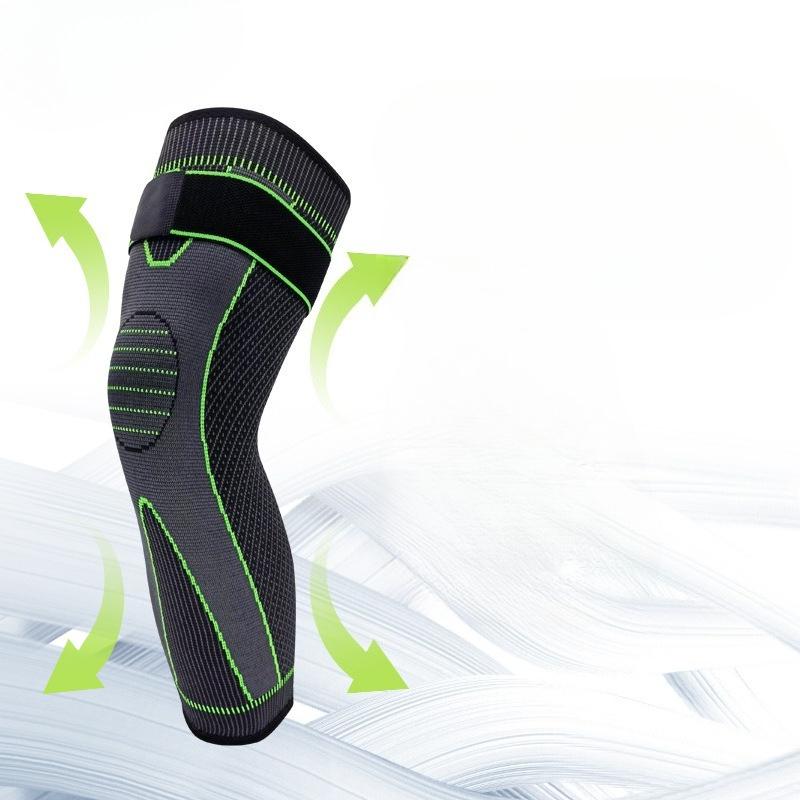 Long Tube Compression Sports Knee Pads  New Nylon Elastic Knitted Thermal Protective Gear for Cycling  Fitness and Running