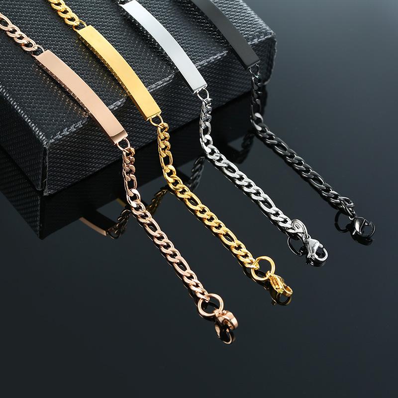 Personalized Bracelet Customizable Non Allergy Stainless Steel Bracelet for Men Women Free Engrave Name/letter/logo Custom Gifts