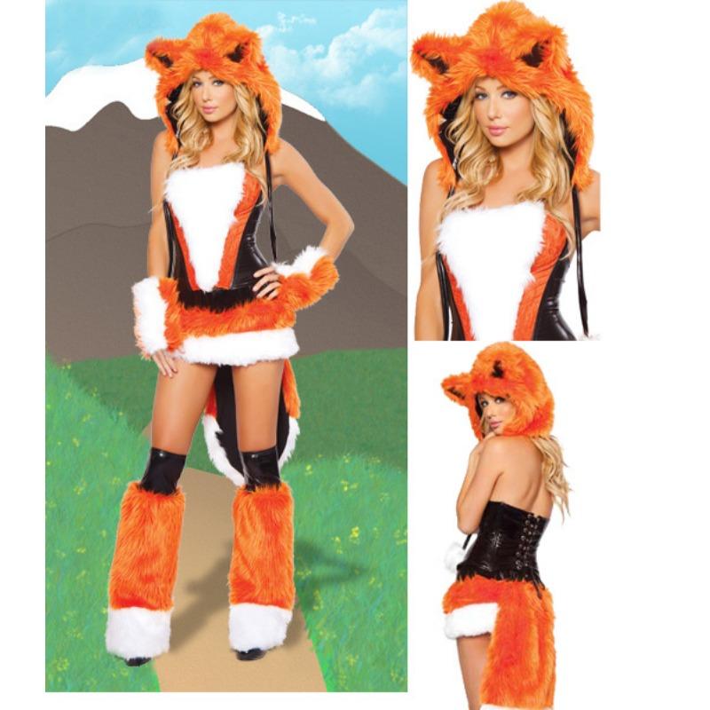 Cosplay Halloween Party Costume, Leopard Print Wolf with Big Tail, Game Costume, Catwoman Role-playing Uniform