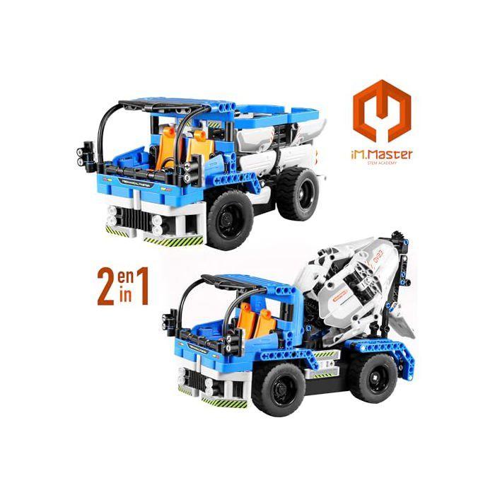 Jeu de construction camion télécommandé - COLORBABY - Camion 2 en 1 - 394 pièces - Radio 2,4 GHz - Tambour rotatif