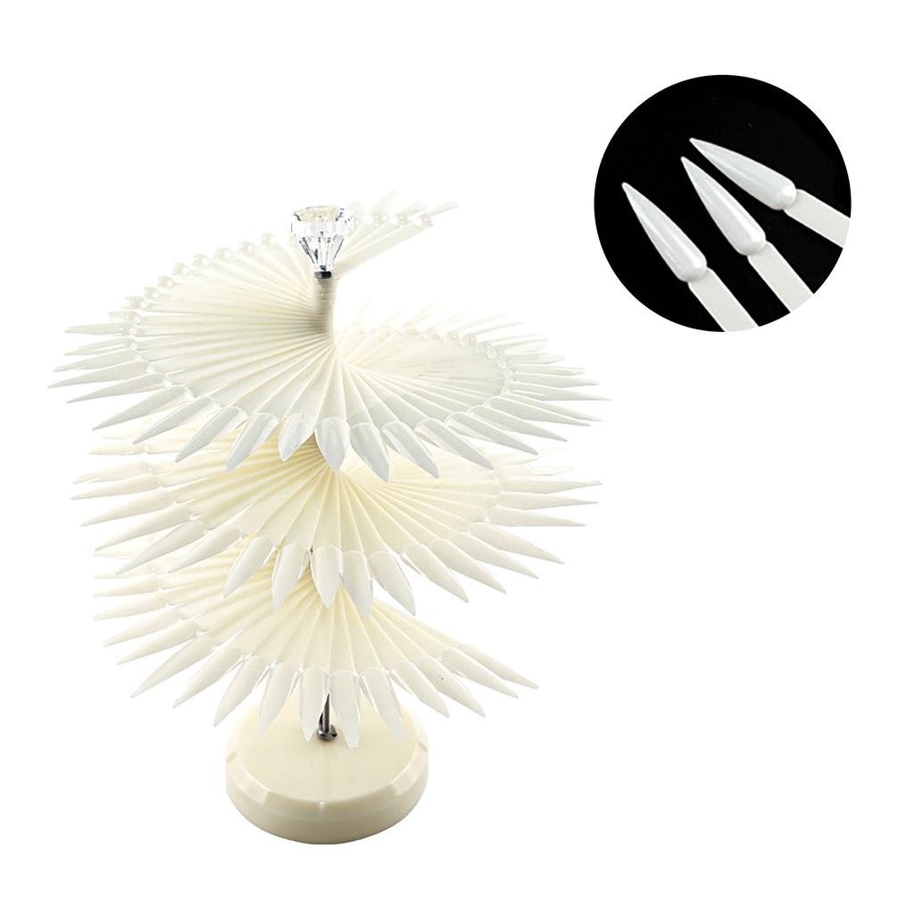 120 Colors Nail Tips Display Stand DIY Nail Art Showing Shelf Gel Nail Polish Color Card Spiral Display Stand Shelf Rotating Tip