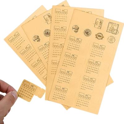 Calendar Stickers 30 Pieces, Monthly Calendar Sticker Tabs for Notes Planner 4 Sheets, Adhesive Calendar Stickers Writable Planner Stickers