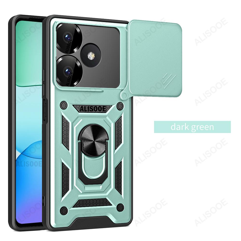 Slide Camera Funda for Redmi 13 4G Case Push Lens Ring Stand Protect Cover for Xiaomi Redmi 13 4G Shockproof Capa