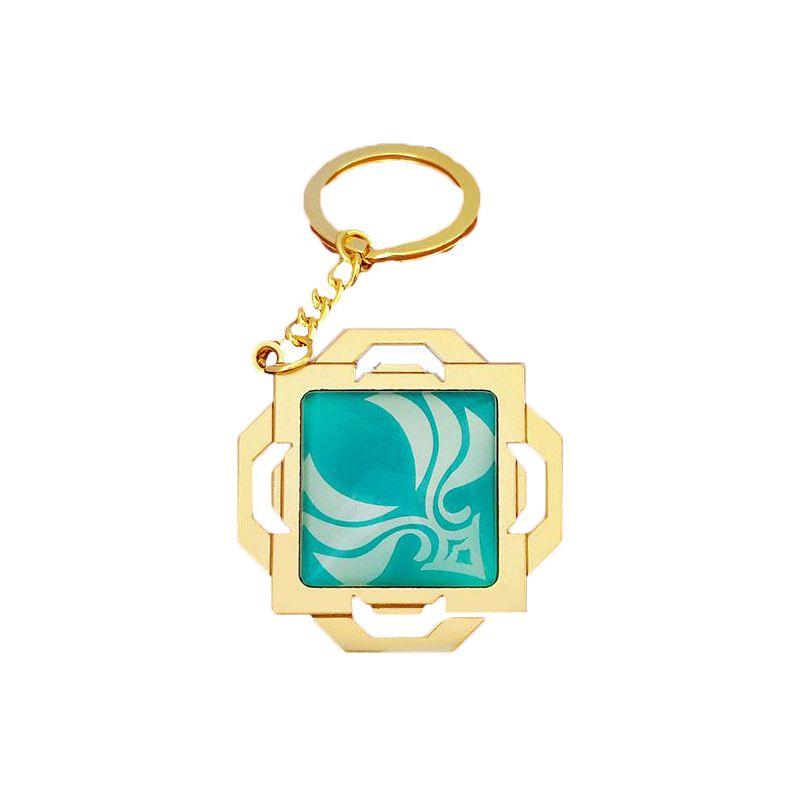 Seven Impact Genshin Elements Keychain Geo Anemo Electro Dendro Hydro Pyro Cryo