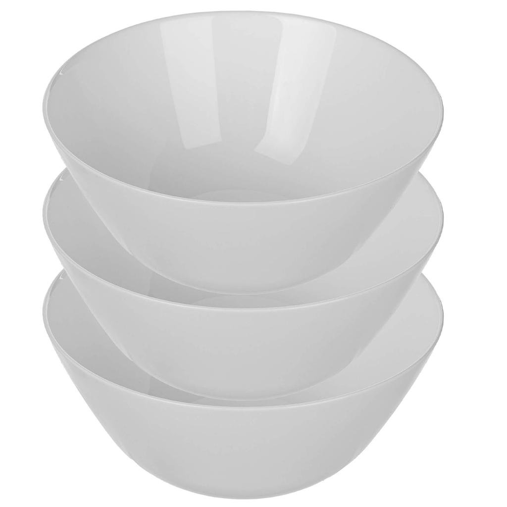 KADAX Salaterka szklana 18cm Biała 3szt.