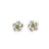 Natürlicher Peridot Edelstein 925 Sterling Silber Stecker Ohrringe Für Damen EE-157-2