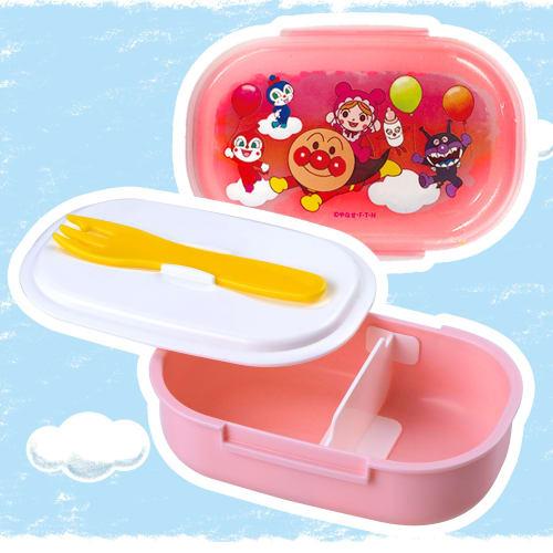 LEC Anpanman Lunch Box with Fork (270ml) Pink