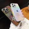 Suitable for Iphone15 Phone Cases with Diamond-encrusted Lenses and Apple 14promax Color-plated Semi-transparent Protective Cases
