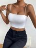 2025 Summer Women's Slim Fit Solid Color Thin Strap Tank Top