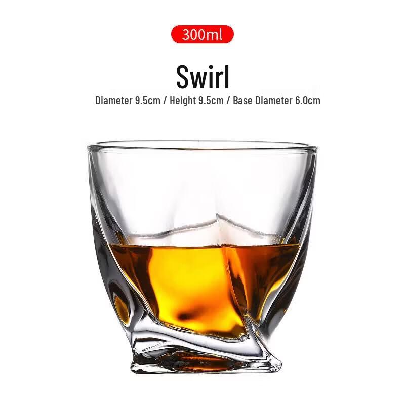 ZISIZ European Style Crystal Whiskey & Beer Glass
