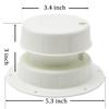 X-Haibei RV Plumbing Vent Cap Roof Sewer Cover Camper Vent Cap Replacement White Plastic for Trailer 1 to 2 3/8 inch O.D. Pipe with Screws