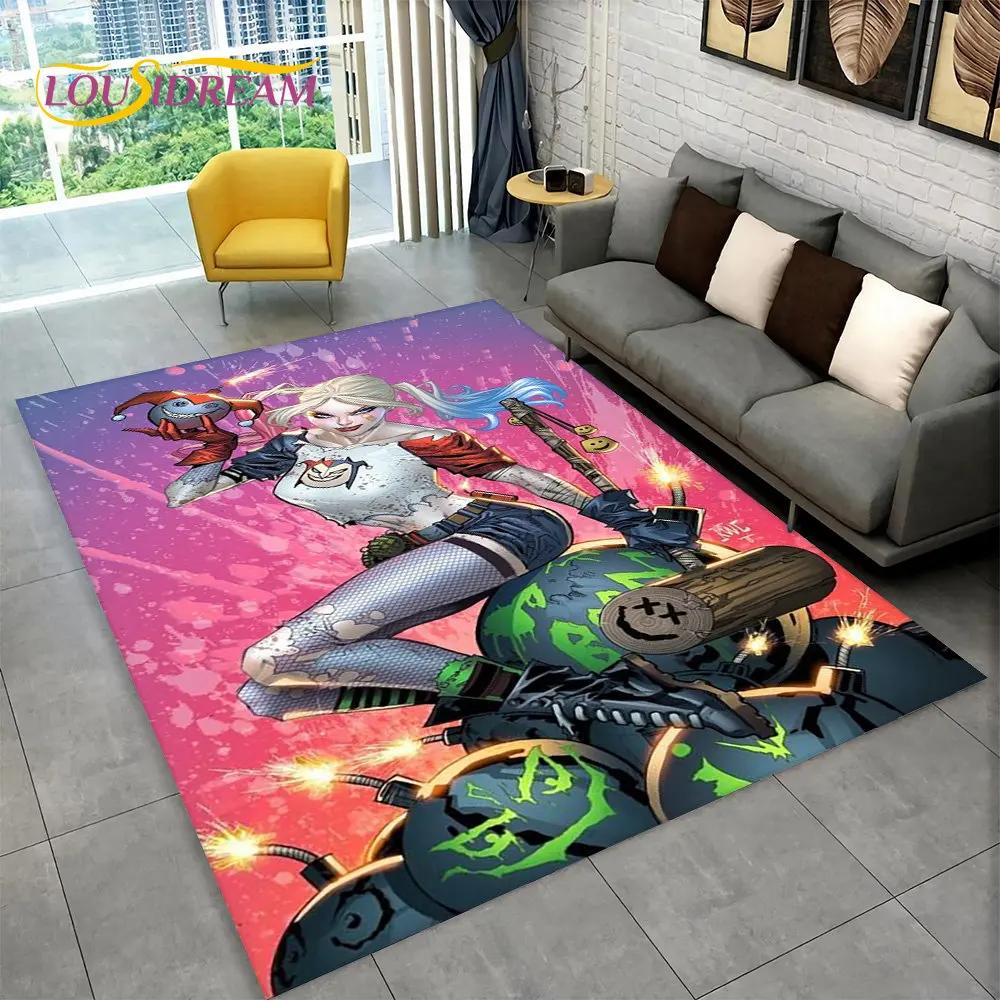 Joker Girl Cartoon Area Rug,Carpet Rug for Home Living Room Bedroom Sofa Playroom Kitchen Doormat Decor,Child Non-slip Floor Mat