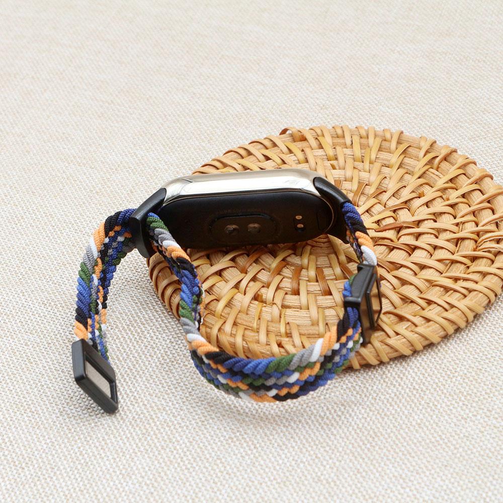 

Black Nylon Elastic Watchband Bands for Xiaomi Smart Band Mi 8/9/10 Strap Adjustable Bracelet Replacement Braided Loop Strap