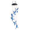 Hummingbird Solar Wind Chime Light, Color Changing Solar Powered Wind Chime, Hanging LED Wind Chime Lamp for Outdoor, Garden, Courtyard Decor