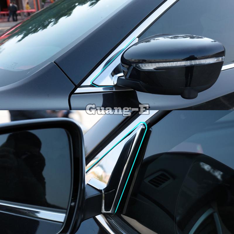 Cover Door Mirror Window Glass Front Side Trim Triangle Stick For Nissan X-Trail T32/Rogue 2014 2015 2016 2017 2018