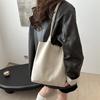 Trendy Vintage Large Capacity Canvas Tote Bag For Women In Black Brown And White Colors