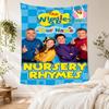 Wiggles Customize Text Tapestry Aesthetic Wall Tapestry Smooth Polyester Great for Home Decor Multi-purpose for All Occasions