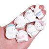 Fashionable Flocking Sturdy Resin Rabbits Charm for Craft Supplies Customizable Lovely Animal Pendants Daily Use