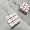 9 Keys Keyboard Fidget Keychain Antistress Keyboard Button Fingertip Key Cap Pendant Stress Relief Toys For Children Adults Gift