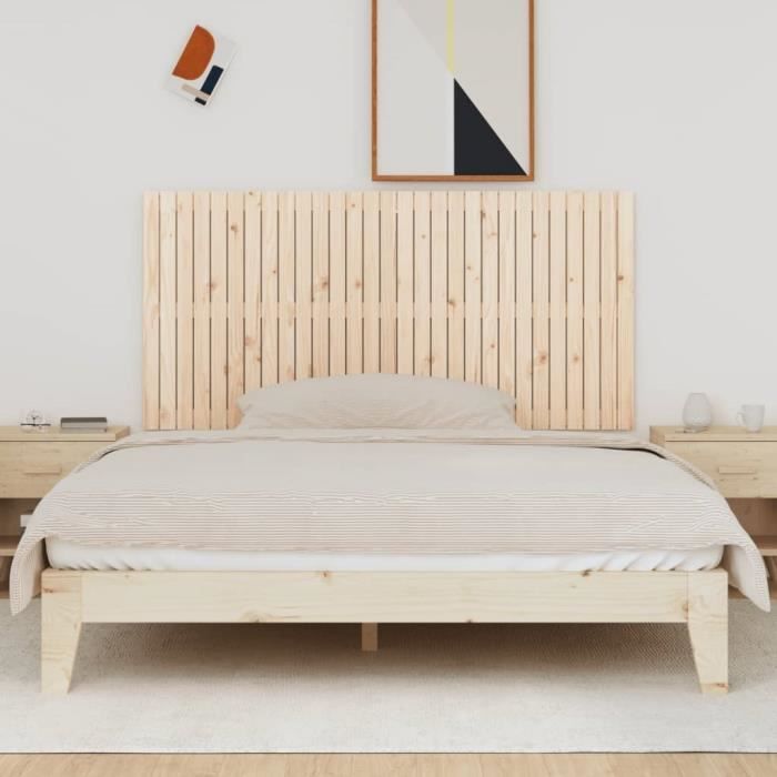 VidaXL Wall-mounted Headboard 185x3x90 Cm Solid Pine Wood 824913