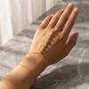 Stainless Steel Colorful Rhinestone Zircon Connected Finger Ring Bracelets for Women Handmade Link Chain Bracelet Party Zircon