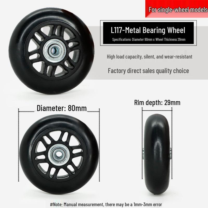 Universal Wheel Replacement for Luggage Suitcase: Leather Caster Rubber Roller Rim Repair Accessories