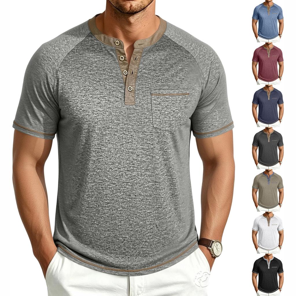 Men's Retro Casual Short Sleeve T-Shirt for Summer Everyday Wear