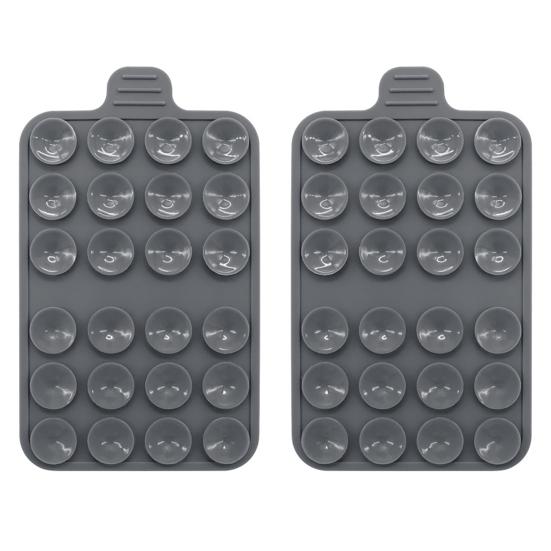 2er-Pack Silikonhülle mit Saugnapf, selbstklebende Telefonhalterung, freihändiges Aufkleben auf spiegelglatte Oberflächen