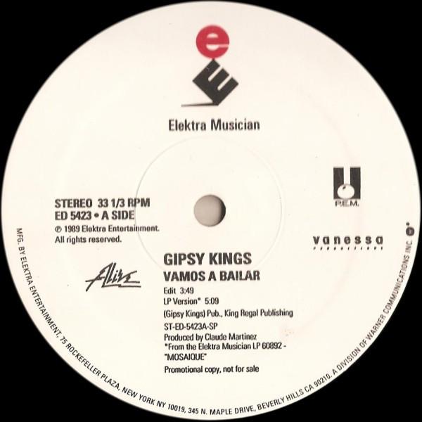 Виниловая пластинка GIPSY KINGS  Vamos A Bailar ED5423 Elektra Musicia 1989 США Танцевальная Электроника Б/у