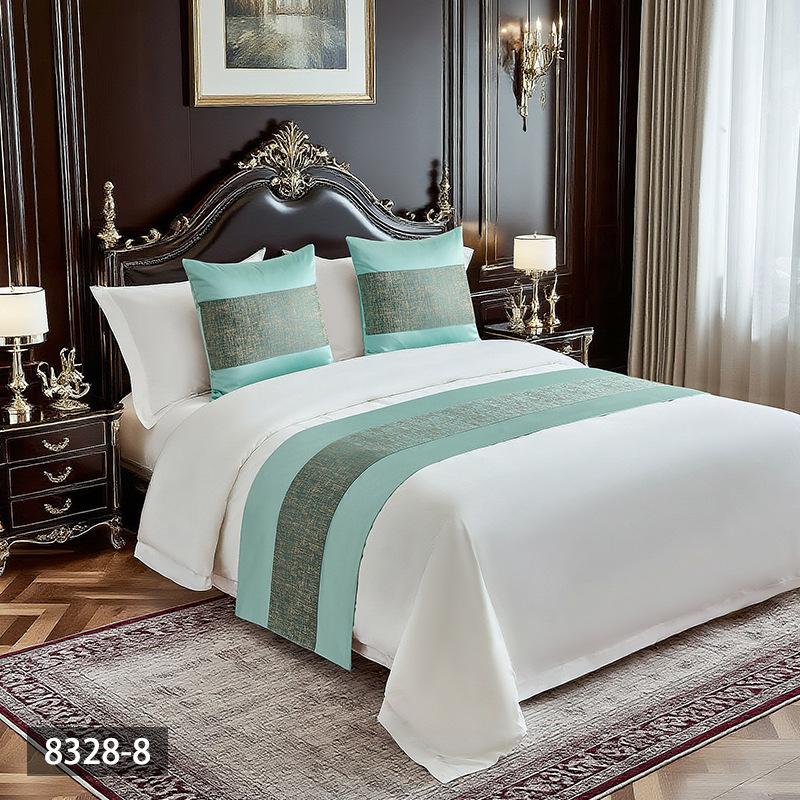 Fashionable and Minimalist Bedspread Hotel and Guesthouse Bedding Patchwork Bed Cover Decorative Strip High-count High-density Light Luxury Bed Skirt