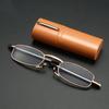 +1,0 bis +4,0 Blaulichtfilter Faltbrille Unisex Quadratischer Metallrahmen Lesebrille für Alterssichtigkeit Mit Box