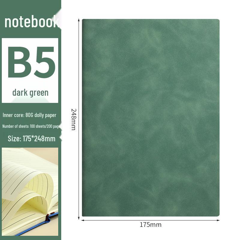 Customized Sheepskin Leather B5 Notebook for Business Meetings